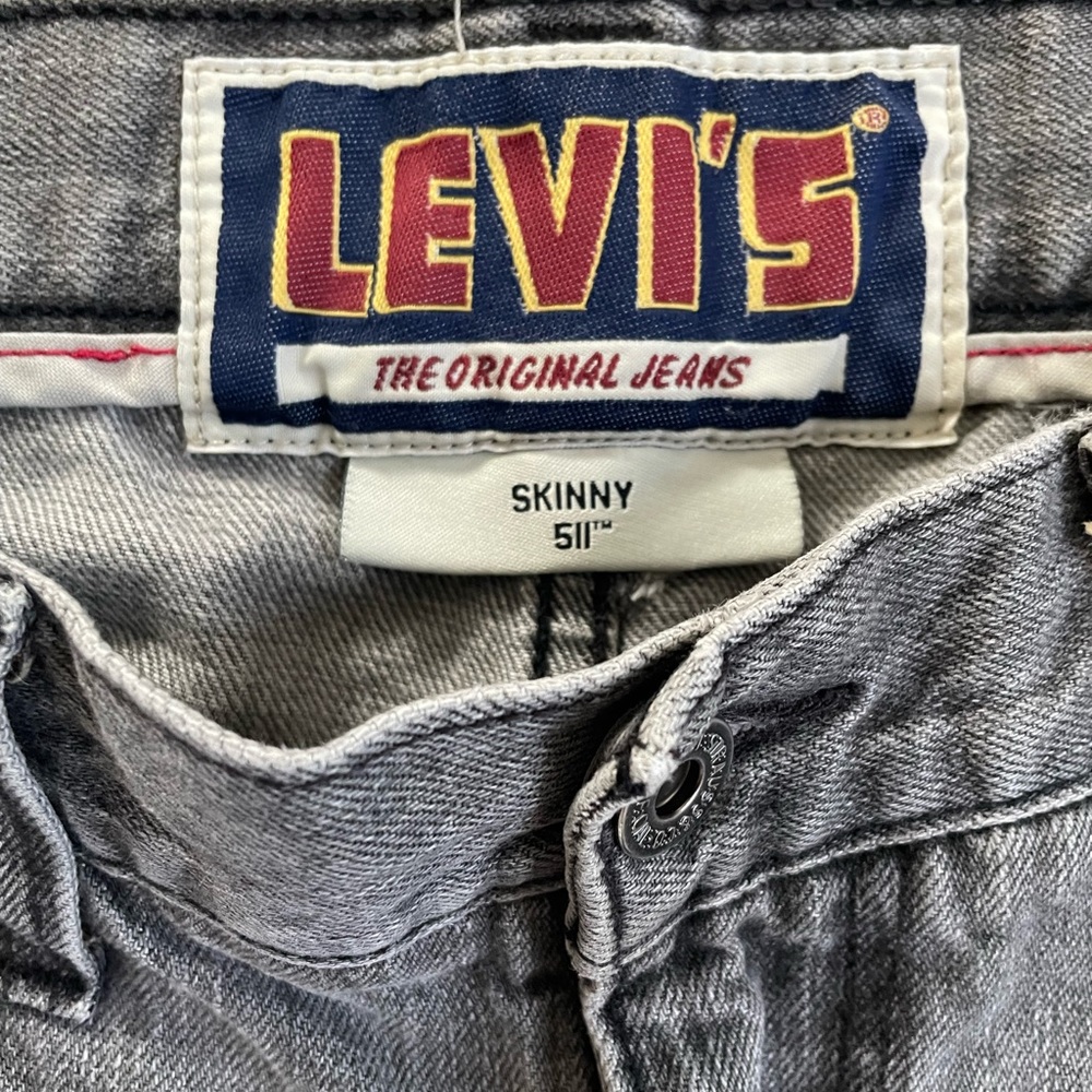 Levis Custom Patchwork Distressed Denim Jeans - image 3